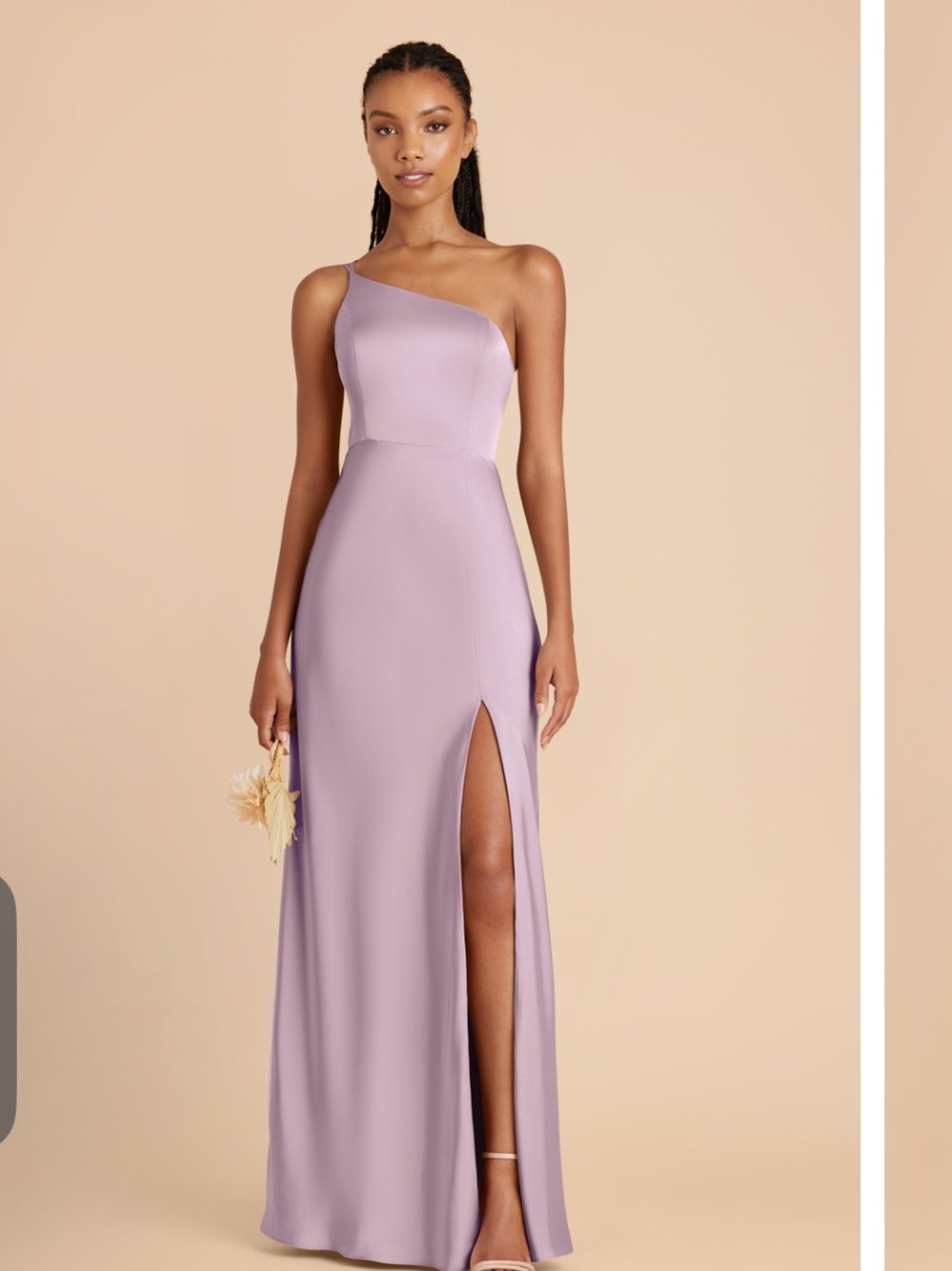 Birdy Grey One-Shoulder Lilac Evening Gown